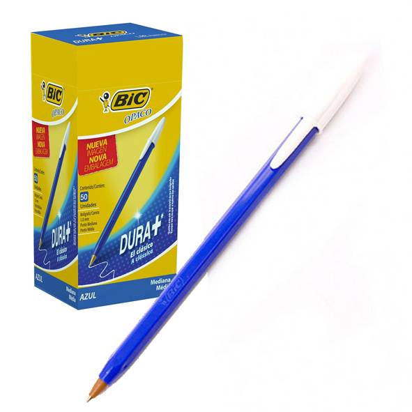 Boligrafo azul opaco, 1mm. Azul- Bic – Custom Printing